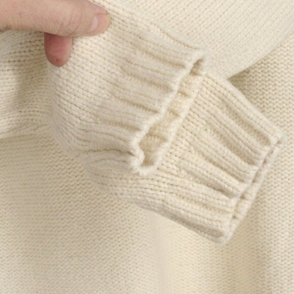 Banana Republic Sunday Sunday Wool Blend Cream Raglan Knit Crewneck Sweater Sz S - Picture 6 of 11
